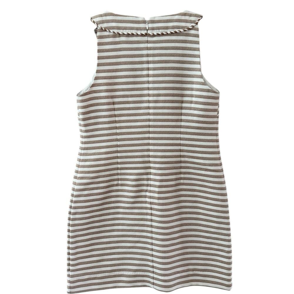 Talbots Sleeveless Split Neckline Shift Dress Sun… - image 6